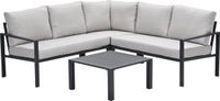 Garden Impressions Springs lounge hoekset carbon black - desert sand
