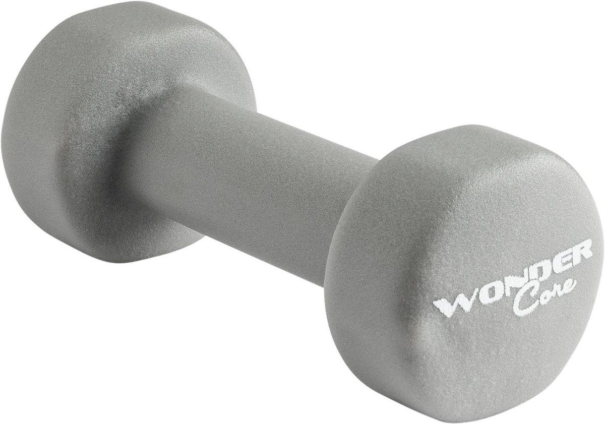 Wonder Core Neoprene Dumbbell - 2 kg - Grijs