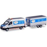 Herpa Volkswagen Crafter Box Hoge Dak Met Tandem-Koffer-Hanger "SABA Transportservice"