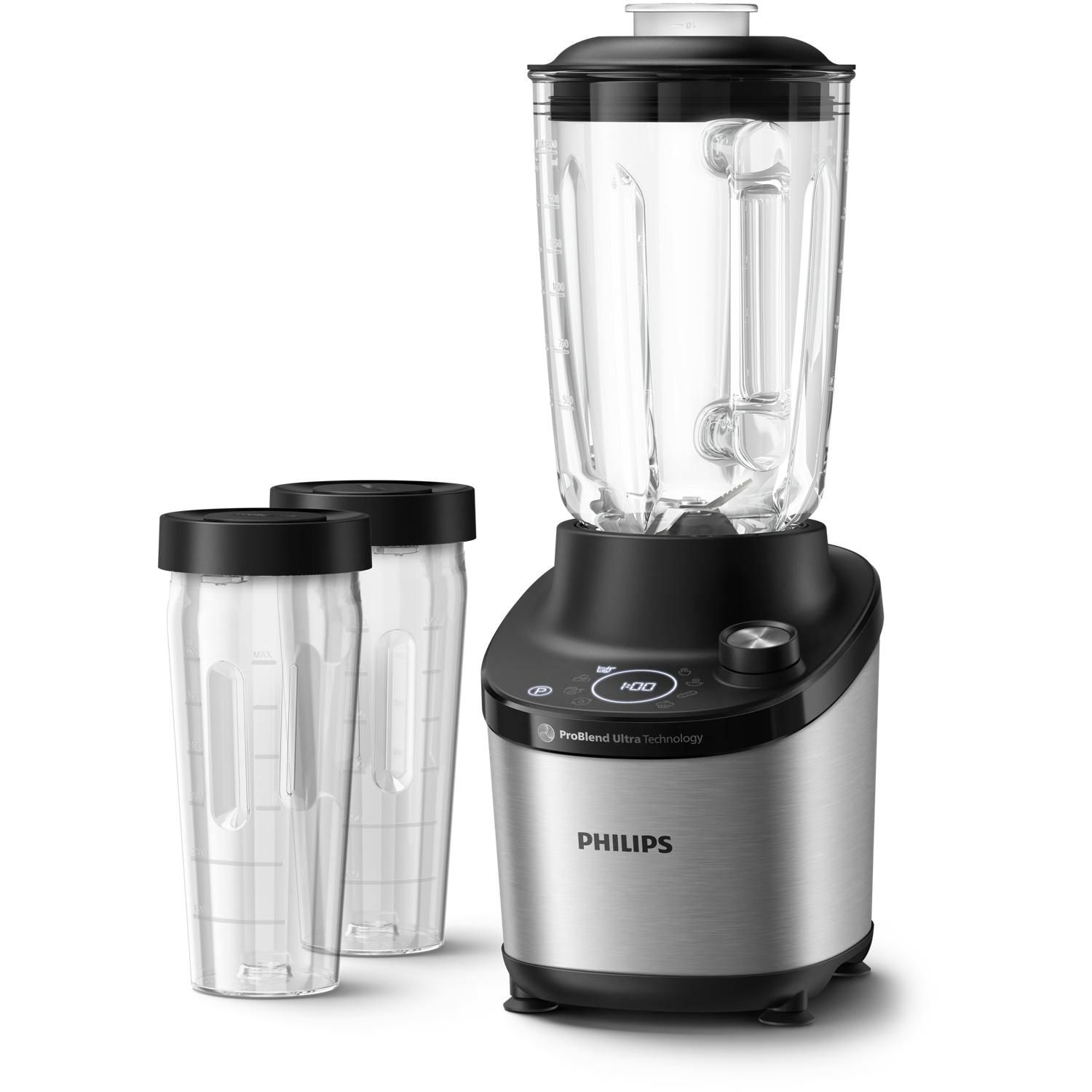 Philips 7000 Series HR3760/10 High-Speed Blender - Black & Stainless Steel