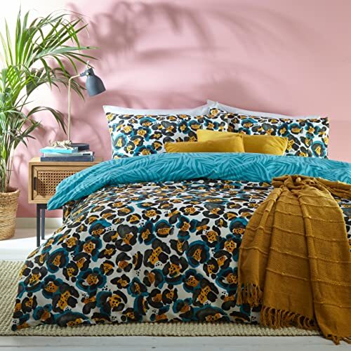 furn. furn. Ayanna Dekbedovertrek Set, Teal, Dubbel