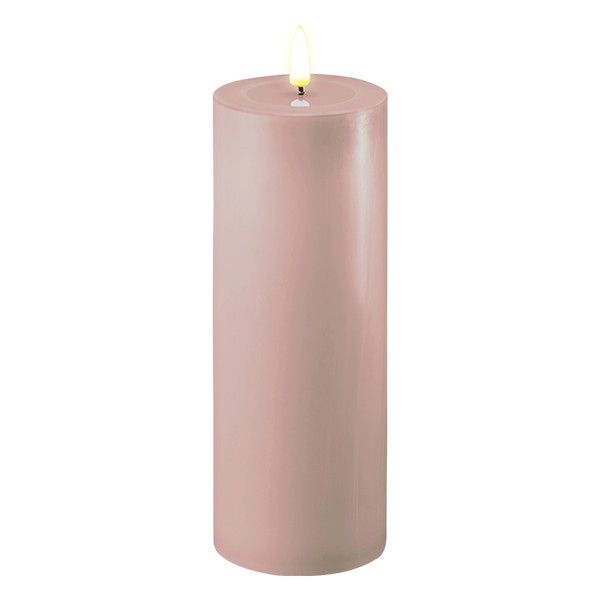 LED Kaars 7,5 x 20 cm | Rosé | 3D Vlam | Deluxe HomeArt