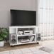 Maison Exclusive - meuble TV sur roulettes, blanc, 80x40x45 cm, en panneaux de particules