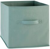 5five Opbergmand/kastmand Square Box - karton/kunststof - 29 liter - zeegroen - 31 x 31 x 31 cm