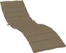 vidaXL Ligbedkussen - 200x60x4 cm - Stof - Gemêleerd - Taupe