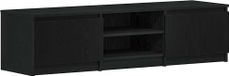 Meuble TV chêne noir 140x40x36 cm