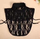 Actie4you® Losse kraag - Blouse kraagje - Nep los kraagje – Nep Kraagje – Ronde kraag - Zwart doorschijnend