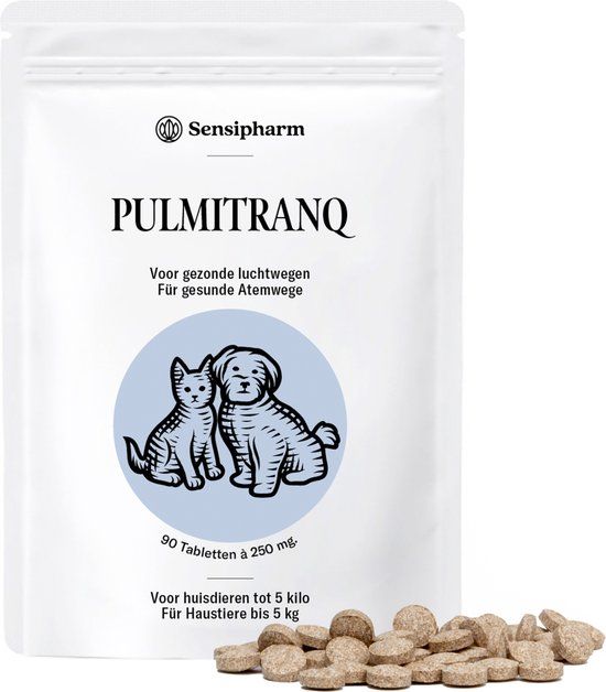 Sensipharm Pulmitranq - 90 Tabletten - Longen & Luchtwegen - Kat, Hond, Cavia, Konijn