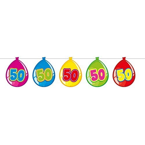 Folat - 50 Jaar Birthday Ballonnen Slinger - 10 meter