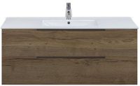 BES LED Seville Badmeubelset 120 cm - 2 Laden Tabacco Edge Greep - Wastafel Enjoy Enkel