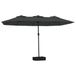 vidaXL Dubbele parasol, antraciet, 449x265 cm