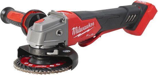 Milwaukee M18 FSAGV125XPDB-0X 18V Li-ion Accu Haakse Slijper Body - 125mm - Koolborstelloos