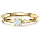 Glanzstücke München Ring Zilver Zirkonia Geelgoud 16.00 mm / maat 50
