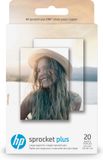 HP Sprocket PLUS Papier photo autocollant - 58x87mm - 20 pièces - Blanc - Brillant