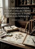 Les SHS Éditions Les observations et les collections botaniques à faire dans les voyages Paperback
