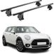 Omac Barres de toit transversales en acier pour Mini Clubman II F54 2015-2024 – Tüv / Din 75302:2019 – Antivol inclus – Rainure en T (accessoires) – Charge max 75 kg – 2 barres – Noir
