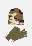 Difuzed Marvel Marvel - Camouflage Muts & Handschoenen Set - Groen/Bruin