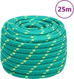 vidaXL Corde de bateau 20 mm 25 m polypropylène vert