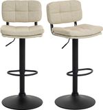 HOMCOM barkruk - PU synthetische coating - 41,5x45x107cm - Crème