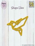 Nellie's Choice Shape die Origami bird