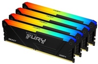 Kingston 64GB 3200MT/s DDR4 CL16 DIMM (Kit of 4)1Gx8 FURY Beast RGB