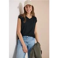 Cecil Shirt met overhangende schouders en V-hals