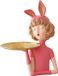 Sculpture sans marque pour fille avec plateau - Figurine de fille en résine - Rangement de bureau