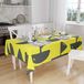 Bonamaison Tafelkleed, Anti-Mold, Sneldrogend, Waterdicht, 100% Polyester Tafellaken, Neon Geel, Rook, 140 x 160 Cm