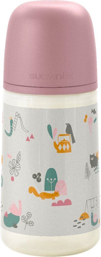 Suavinex A Walk In The Park Medium Flow Nude 270ml Silicone Fles SXSAX2083751