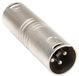 Pronomic AD-XMXM Adapter XLR male/XLR male, 3-polige XLR stekker male/male