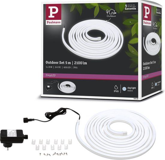Paulmann SimpLED LED-Strip - Tuin - Set - 5m - IP65 - 6500K - Daglichtwit