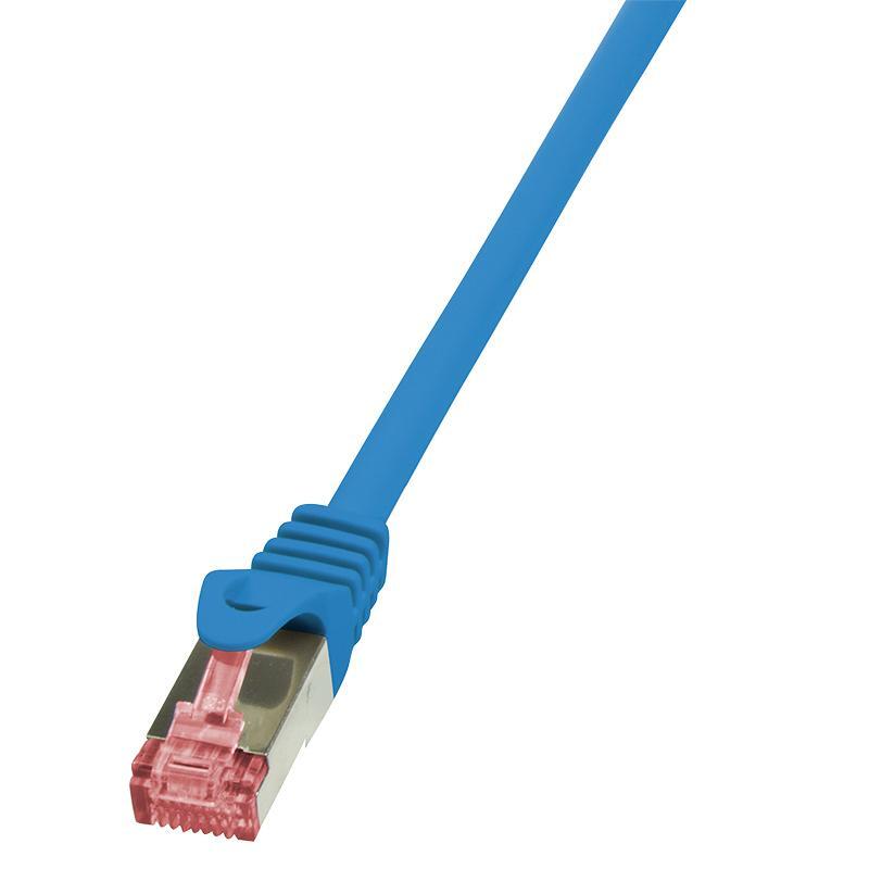 LogiLink RJ45 Netwerk Aansluitkabel CAT 6 S/FTP 3 m Blauw Vlambestendig Snagless