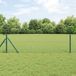 Grillage avec fixation au sol 25 x 0,8 m Acier revêtu de PVC Vert