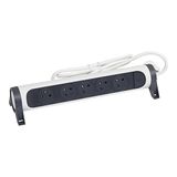 Legrand przedłużacz 5x gniazdo, z przełącznikiem, 1,5m (L049450) czarny/biały