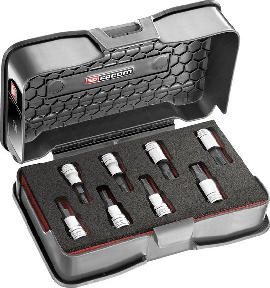 Facom 8-delige 3/8 metrische zeshoekige OGV GRIP-doppenset 3-11 mm - JTM.J8MGRPPB