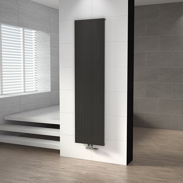 Maxaro Uranus Designradiator - Donkergrijs Metallic - 47x180cm - 1499 Watt