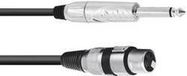 Omnitronic XLR Adapterkabel [1x XLR-bus 3-polig - 1x Jackplug male 6,3 mm (mono)] 5.00 m Zwart