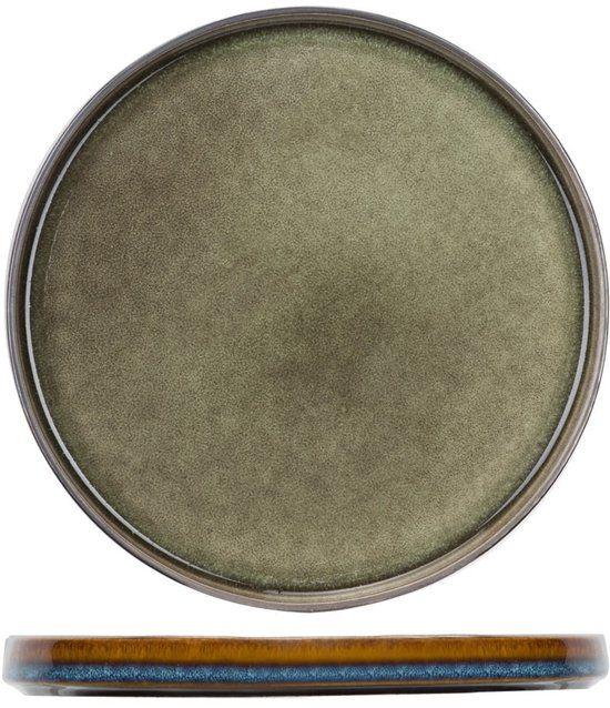 Cosy & Trendy Ontbijtborden Quintana Green 4 Stuks ø 22 cm Porselein