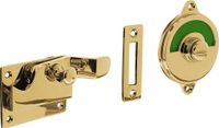 Intersteel WC-overslag met bocht rood / groen messing ongelakt