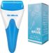 JAXY Rouleau de glace - Rouleau pour le visage - Dermaroller - Gua Sha - Soins de la peau - Bleu/Blanc
