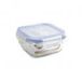 Neo 36839 Lunchbox vierkant met luchtdicht deksel, glas, meerkleurig, eenheidsmaat