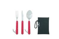 Ferrino Bestekset 4-delig Zilver/rood 15 Cm