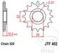 JT Sprockets JTF402.15 Steel Voortandwiel Zilver 15t