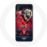 Maniacase Etui voor Xiaomi Redmi 9C Formule 1 Sebastian Vettel F1 Coureur Rood