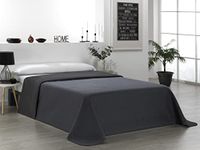 Martina Home Sprei, omkeerbaar, 100% polyester, antraciet, zwart, bed 90 cm
