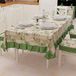 PETTI Artigiani Italiani - Tafelkleed, tafelkleed, tafelkleed, kunststof tafelkleed met egel van katoen, design Lidia groen X12 plekjes (140 x 240 cm) 100% Made in Italy