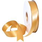Morex Ribbon Satijnen lint met dubbel gezicht, 7/8 inch door 50 werven, oud goud
