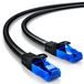 deleyCON Netzwerkkabel Schwarz 25 m Cat6 U/UTP