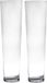 Sans marque Vase à fleurs - 2x - transparent - basics - conique - verre - 70x19 cm