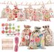 oCreon Kerst adventskalender tassen - Kleine tassen - 24 hangende adventskalender jute koord geschenken zakken DIY adventskalender om te vullen